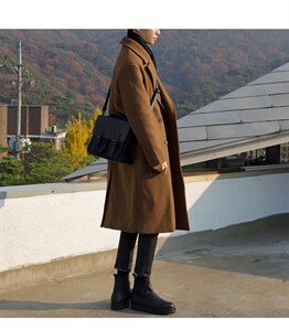 毛呢外套男秋冬季风衣男2021毛呢大衣过膝大衣加厚 常规70 加棉80图片