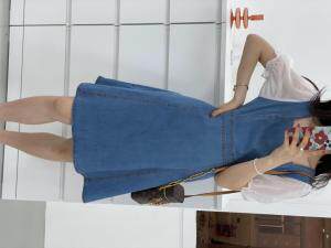 夏季牛仔连衣裙，女装连衣裙，晗梦轩