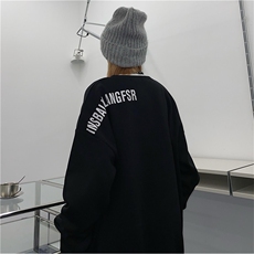 INS街头潮流嘻哈个性创意前后字母印花宽松百搭卫衣E677-P50，男装卫衣，星座911-2(原星座613-2）