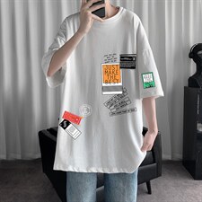 DX17121-P20纯棉短袖t恤男大码半袖打底衫宽松体恤衫港风,男装T恤,电商A040