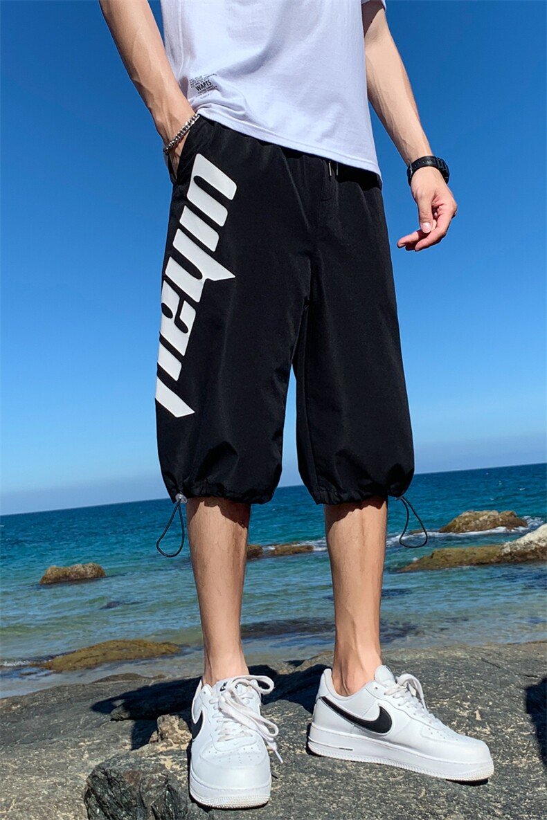 韩版ins休闲潮流七分裤男宽松大码7分裤中裤子221,男装休闲裤,电商C305A