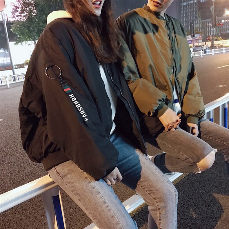 情侣港风棉袄休闲加厚店主大码街拍短款面包服男女棉衣1711/P100，女装棉衣/棉服，星座1506-1