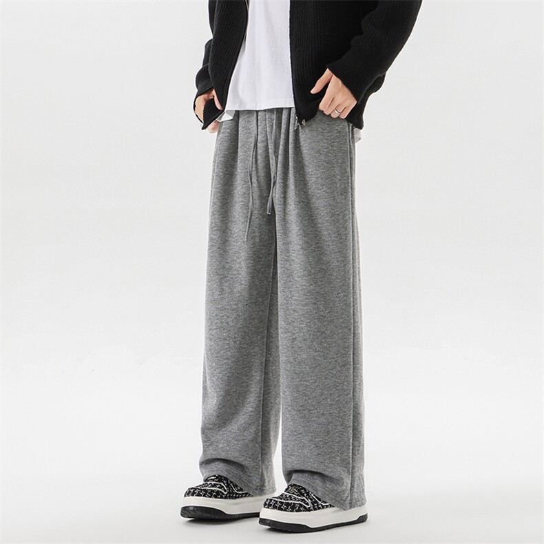 8XL-M特大码工装加绒裤男纯色宽松裤卫裤休闲基础款K995P65,男装休闲裤,电商D206-1