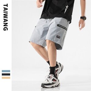 短裤男夏季2021新款潮流宽松休闲五分潮牌薄款裤子 A438-Z951-P35图片