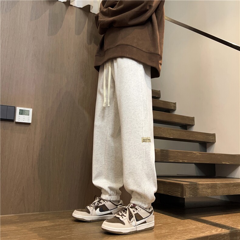 抖音得物品质百搭休闲卫裤212-2-DY150-特P40加绒特P45,男装休闲裤,星座808A-1