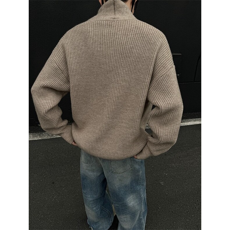 慵懒纽扣毛衣潮牌宽松休闲韩版简约慵懒潮牌针织开衫外套男女,男装针织衫/毛衣,星座601-1