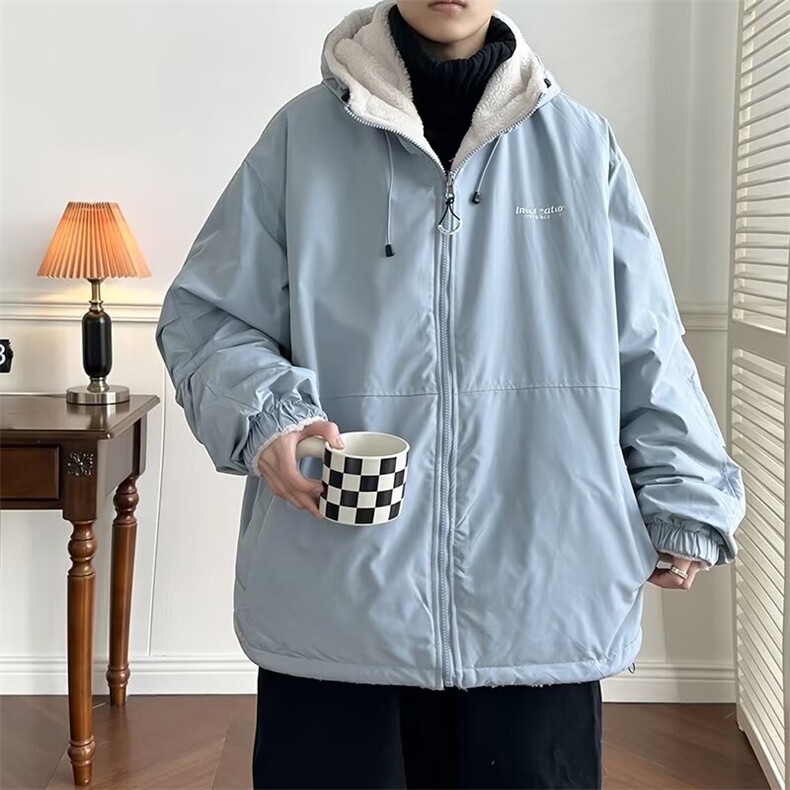 双面穿棉服外套男女帅气文艺冬季保暖2024新款ins棉衣MF180-P82图片