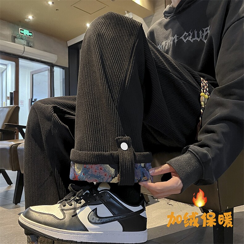 小熊卷边灯芯绒加绒加厚休闲裤KK376特P55,男装休闲裤,星座712
