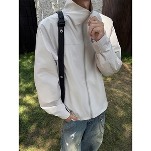 复古时尚时髦百搭夹克外套立领长袖拉链款简约夹克上衣HY803TP60图片