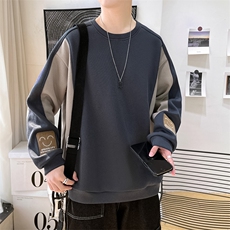 万件现货港风宽松落肩潮牌时尚男式圆领套头卫衣男女同款，男装卫衣，星座301D-5(原星座1415）
