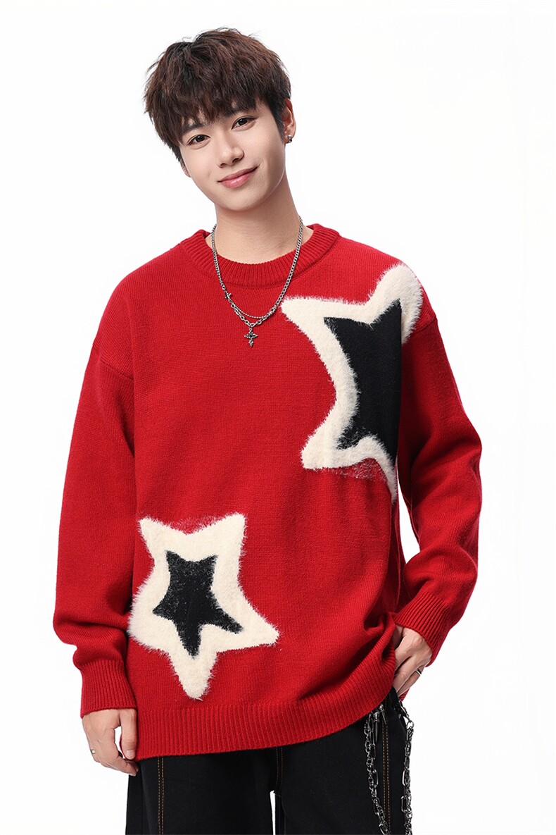 【新品】2025秋冬男士时尚休闲百搭针织毛衣潮流-M122-P45,男装针织衫/毛衣,星座1105-1