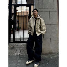 706-1-PY5566-P118春季美式可拆卸连帽pu皮夹克高街印花夹克潮，男装夹克，星座706-1