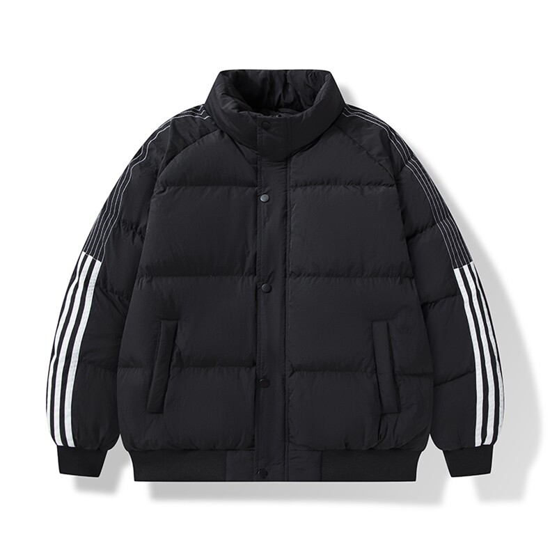 现货二开抖音得物供视频三防织带加厚拼接立领棉衣棉服LL8006,男装棉衣,电商A486