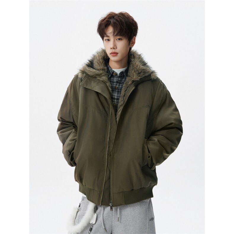1506-1/MS60261/P90潮牌冬季座山雕加厚立领棉服男美式复古情侣图片