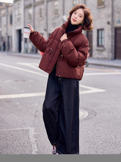 2024冬季新款洋气时尚短款面包服羽绒服，女装羽绒服，深水步
