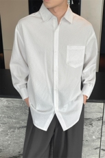 2026秋季新款肌理感长袖衬衫-5Q4036-TP2549休闲宽松简约衬衣，男装衬衫，电商A102