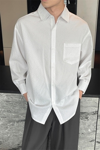 2026秋季新款肌理感长袖衬衫-5Q4036-TP2549休闲宽松简约衬衣图片