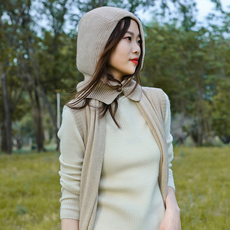 网红帽女秋冬季新款帽子百搭显脸小针织毛线包头冷帽子，帽子，九月九羊绒