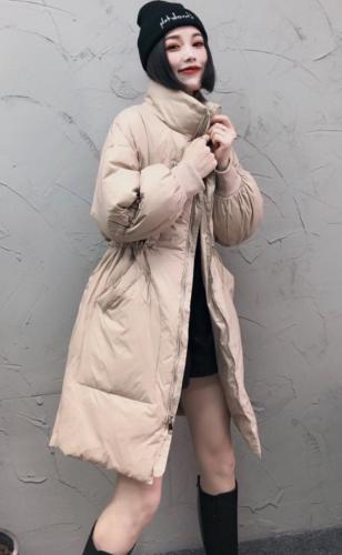 W6821可盐可甜泡泡袖抽绳时尚百分百羽绒保暖羽绒服,女装羽绒服,L·H·X