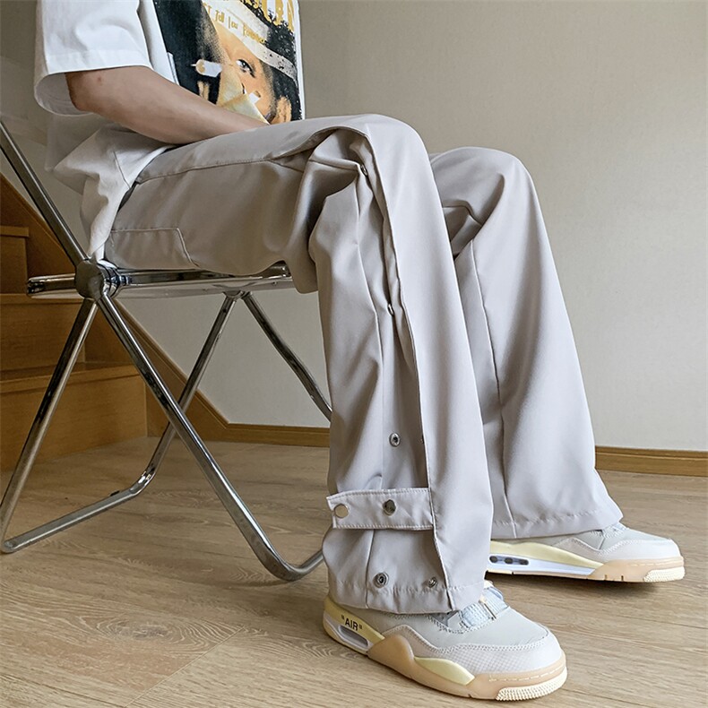 冲锋裤男夏季户外机能风排扣裤子美式高街直筒休闲长裤K6503-P35,男装休闲裤,星座512-4