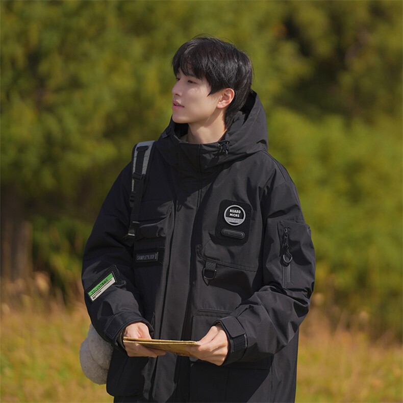 冲锋衣90%绒羽绒服D5164-TP230控价328冬季连帽潮牌保暖外套男,男装羽绒服,电商A102-1