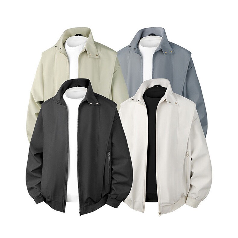 硬汉风户外夹克男立领纯色上衣冲锋衣外套DSA157B-JK7868-P70,男装夹克,电商A157B
