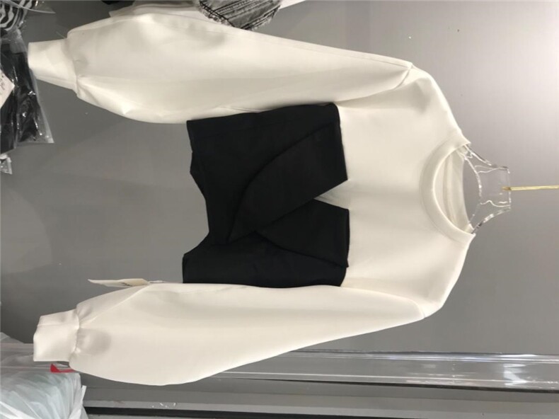 拼接小短款卫衣，女装卫衣/绒衫，cong 聪+