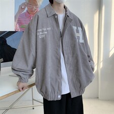 春秋ins潮牌设计感灯芯绒外套秋季高级感高街夹克男W3784-P58，男装夹克，星座512-2