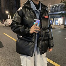 2021秋冬港风服假两件牛仔拼接衣韩版袄男潮现货W133-P95，男装棉衣，星座512-4