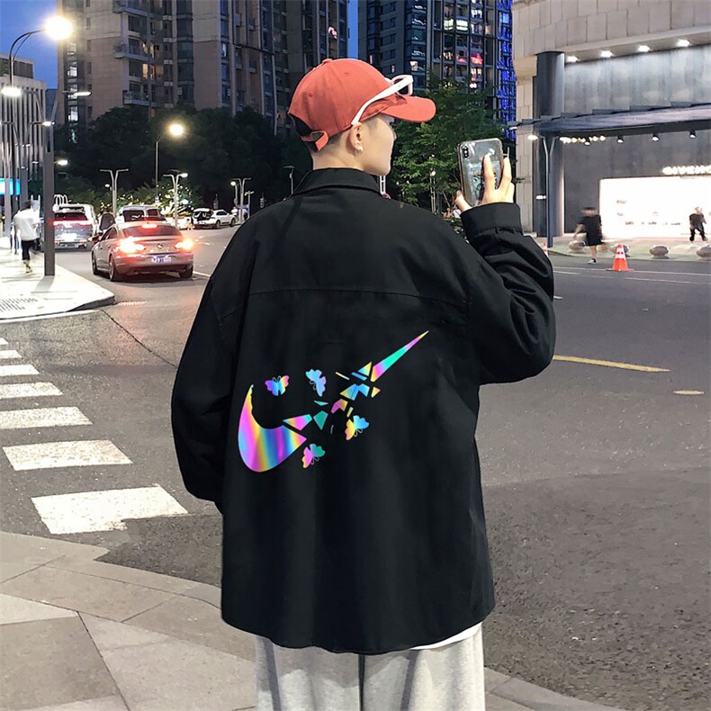 春季长袖衬衫男宽松港风衬衣男外套男CSCS270-P40,男装衬衫,电商B371