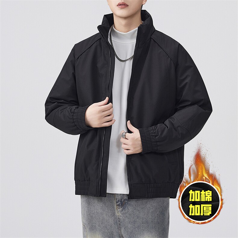 现货美式高街休闲棉衣夹克三防立领纯色户外工装加厚棉服外套,男装夹克,电商A486