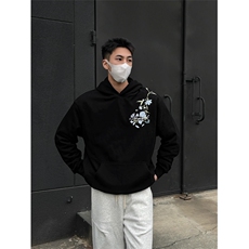 网图！春季重磅纯棉连帽刺绣卫衣外套男潮A1001-特P45加绒53，女装短外套，星座610B-1