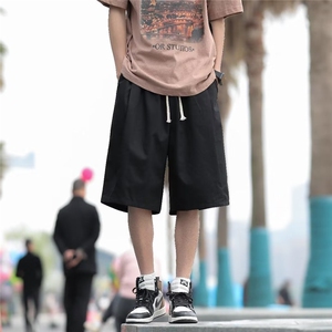 夏季纯色短裤新款休闲裤男慵懒时尚潮牌工装裤潮流直筒K3708-P22图片