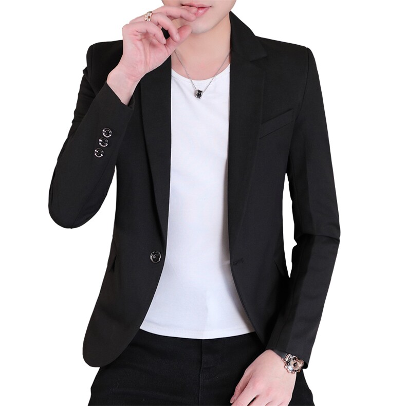 韩版修身西服男黑外套帅气休闲小西装伴郎新郎结婚正装潮,男装西服,星座509