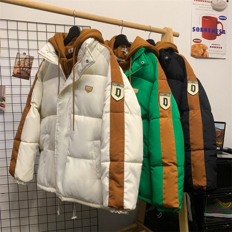假两件连帽棉衣中性棉袄外套棉服男女面包服3361-P70控108,男装棉衣,星座207