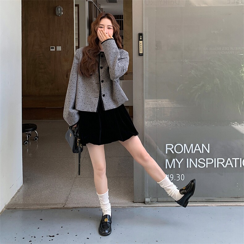 26新款现货大货已到店点点外套花苞裙套装6861-P175-K268,女装套装/套裙,2D034