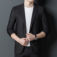 新款春秋季单件西服男休闲时尚中年男士西装春装单西外套薄款，男装西服，电商B212（原钱塘6029）