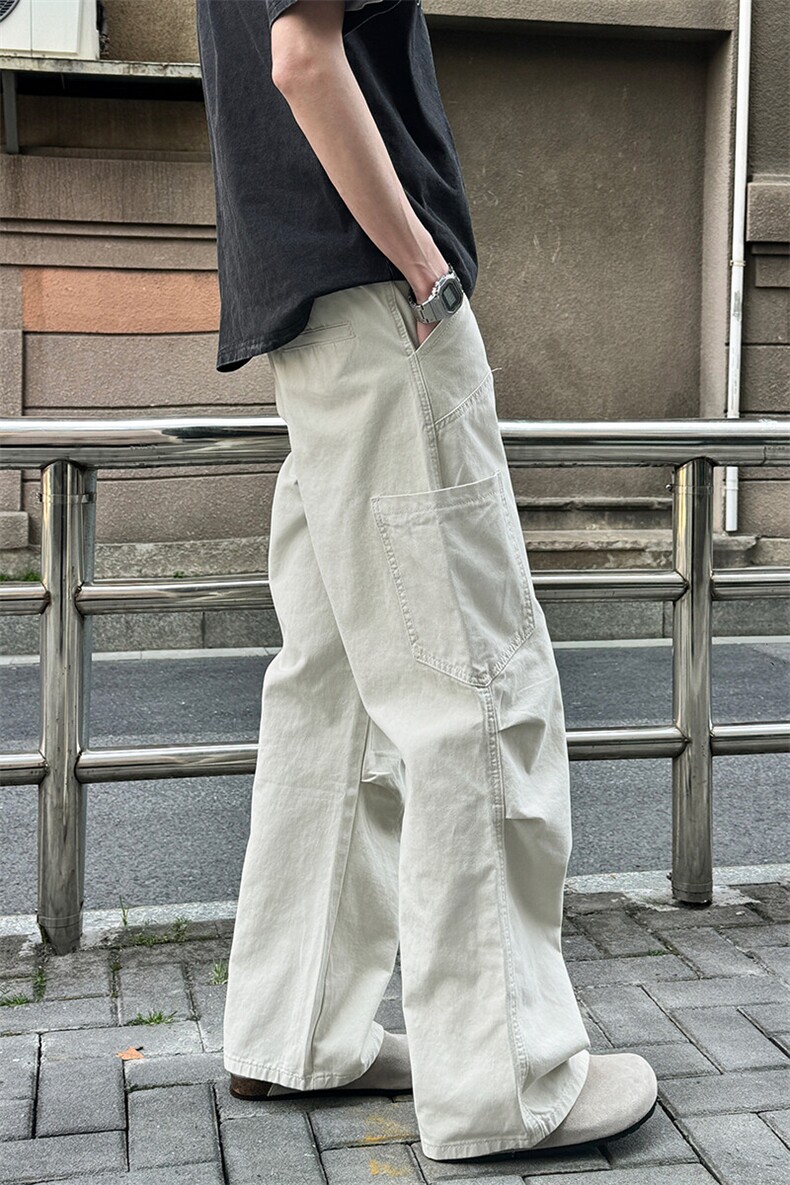 2025伞兵工装裤男款四季美式休闲宽松直筒阔腿多口袋长裤629/p58,男装休闲裤,电商B381-2