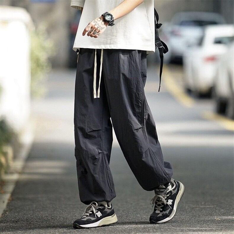 冰丝速干伞兵裤子男春秋季宽松束脚九分裤工装休闲长裤KB208,男装休闲裤,星座1116A（原606A-3）