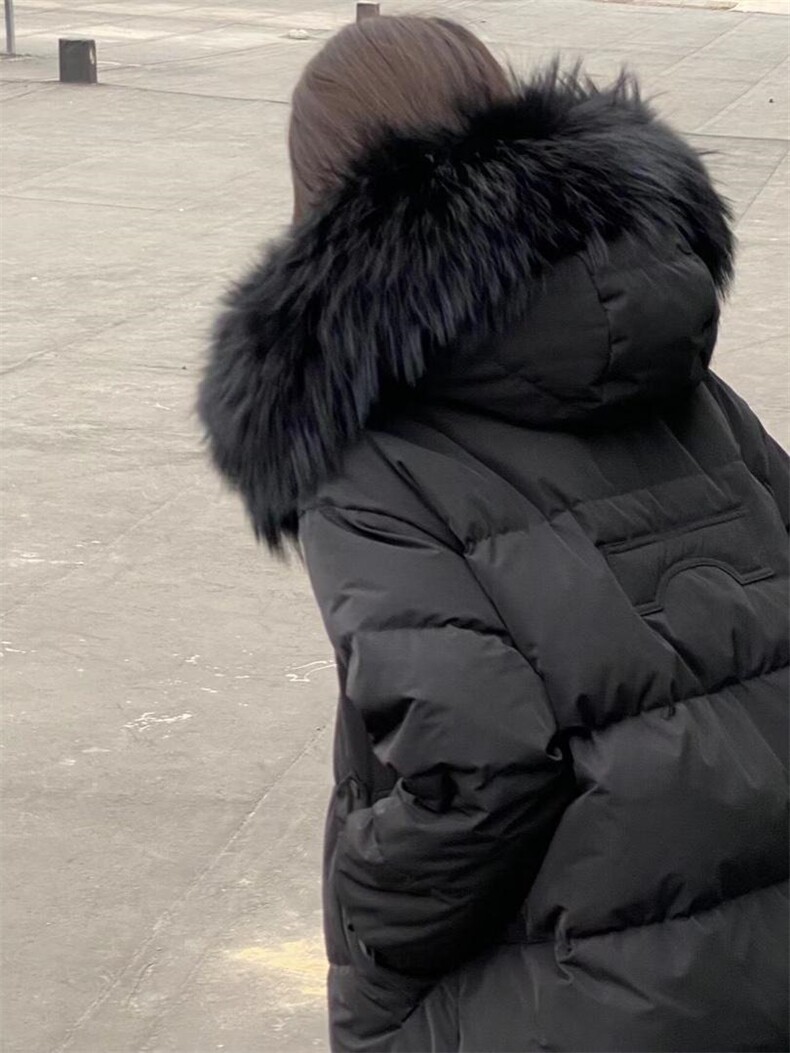 韩版大毛领羽绒服，女装羽绒服，POHIO葆伊