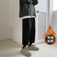 2023HK20139加绒港风大码纯色绣标长裤M-5XHK20470-P45，男装休闲裤，电商A022