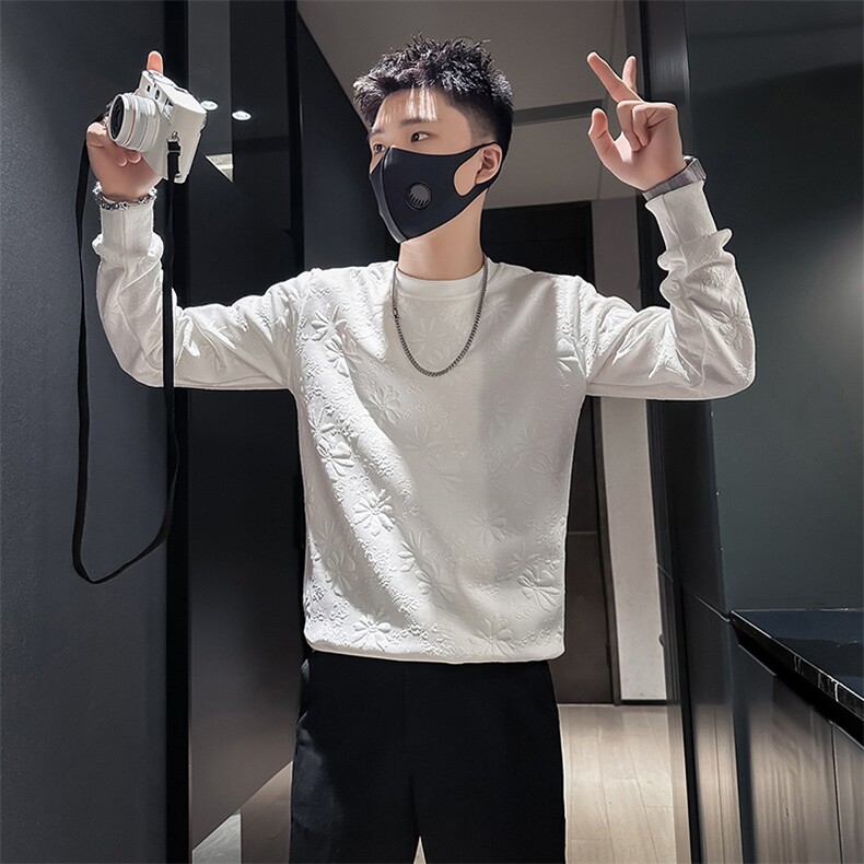 肌理感提花卫衣男潮流高级痞帅社会小伙店主风301C-WY34-P58控78，男装卫衣，星座301C（原B323）