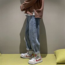 春夏新品直筒牛仔裤男潮流韩版百搭宽松阔腿裤A080-9261-P35，男装牛仔裤，电商A080