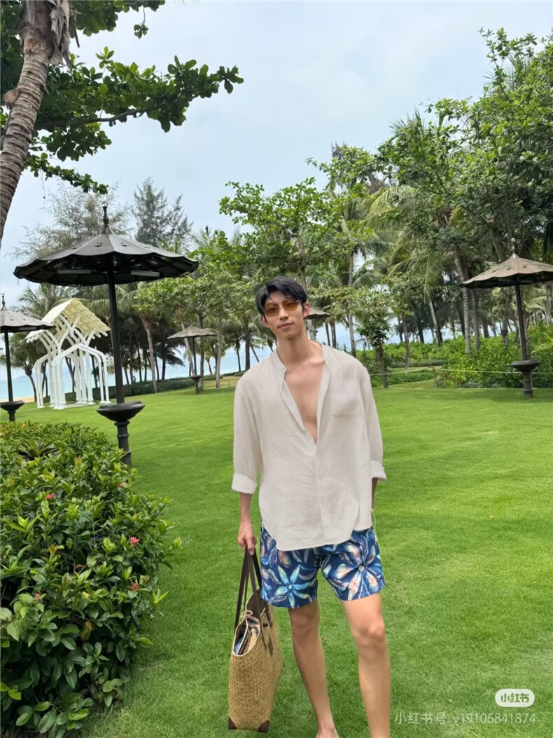 松弛感穿搭痞帅立领亚麻长袖衬衫男士夏季老钱风防晒衬衣外套937,男装防晒衣,星座710