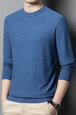 春秋季2023新款毛衣男士长袖针织衫套头圆领中年时尚羊毛男装，男装针织衫/毛衣，电商B212（原钱塘6029）