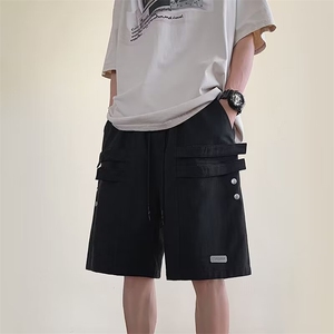 美式机能拉链短裤男夏季工装大口袋运动宽松休闲五分裤子 D1080图片