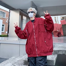 美式星星刺绣飞行员夹克棒球服男女外套秋季情侣新款夹克WT74，男装夹克，星座1116A-1（原606A）