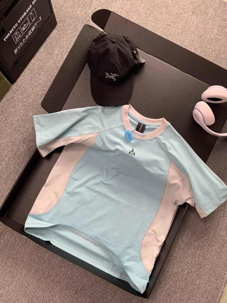 网图美式运动短袖男女夏季薄款户外速干t恤羽毛球骑行服特P33,男装T恤,电商C306-1