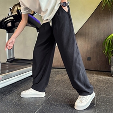 K20523-P78夏季薄款男士亚麻休闲裤男潮流宽松直筒弯刀裤，男装休闲裤，电商A368