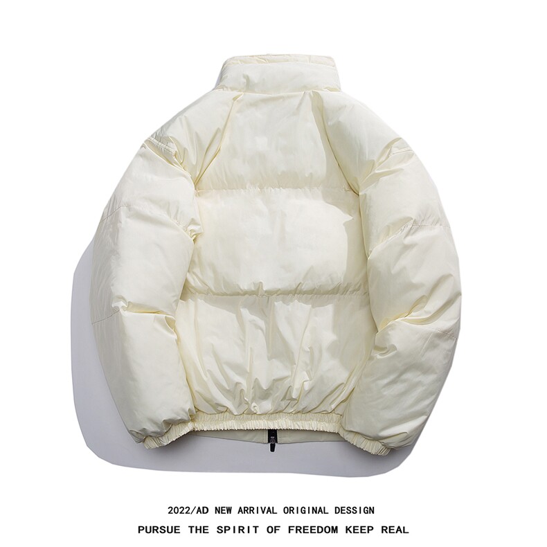 白鸭绒白底新款小熊印花宽松百搭保暖立领羽绒服YR229P195控258,男装羽绒服,电商A247-1